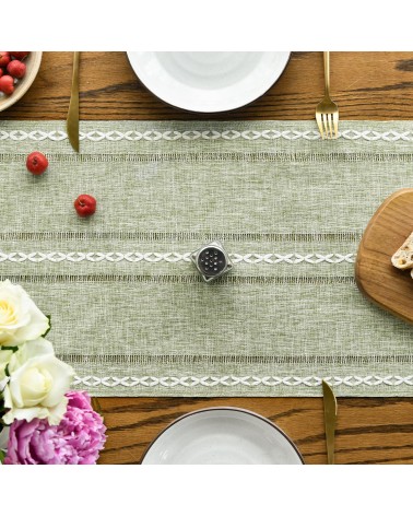 Sage Green Lace Table Runner