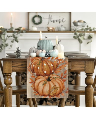 Pastoral autumn table runner