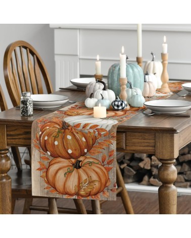 Pastoral autumn table runner