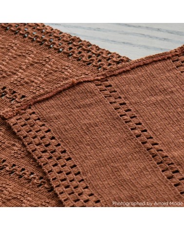 Warm Terracotta Crochet Table Runner