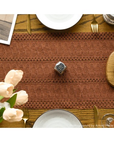 Warm Terracotta Crochet Table Runner