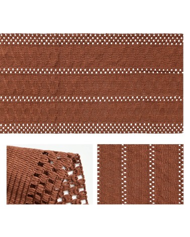 Warm Terracotta Crochet Table Runner