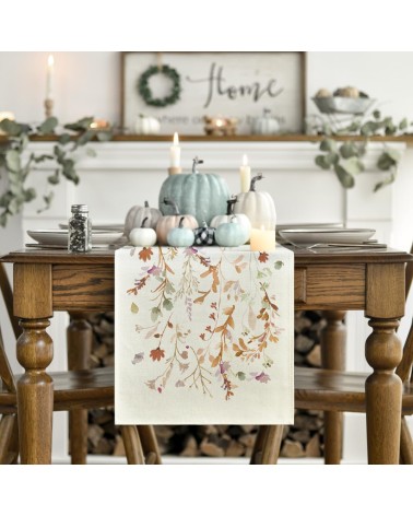 Fallen Leaves Watercolor Table Runner