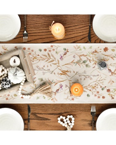 Fallen Leaves Watercolor Table Runner