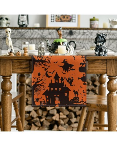 Haunted House Silhouette Table Runner