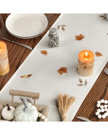 Autumn floral border table runner