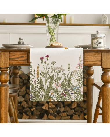 Wildflower Meadow Edge Table Runner