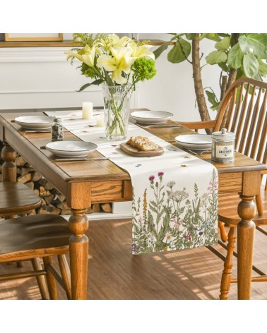 Wildflower Meadow Edge Table Runner