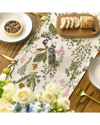 Wildflower Butterfly Table Runner