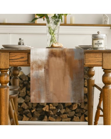 Abstract brushstroke table runner
