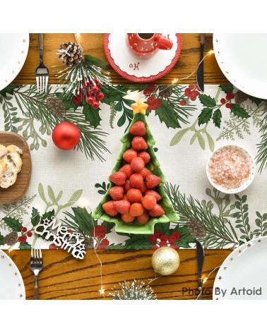 Festive Greenery Table Runner